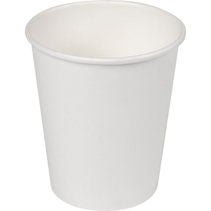 Algon - Set Vasos de Cartón 200cc, 50 Unidades, Color Blanco - Ecológicos y Resistentes