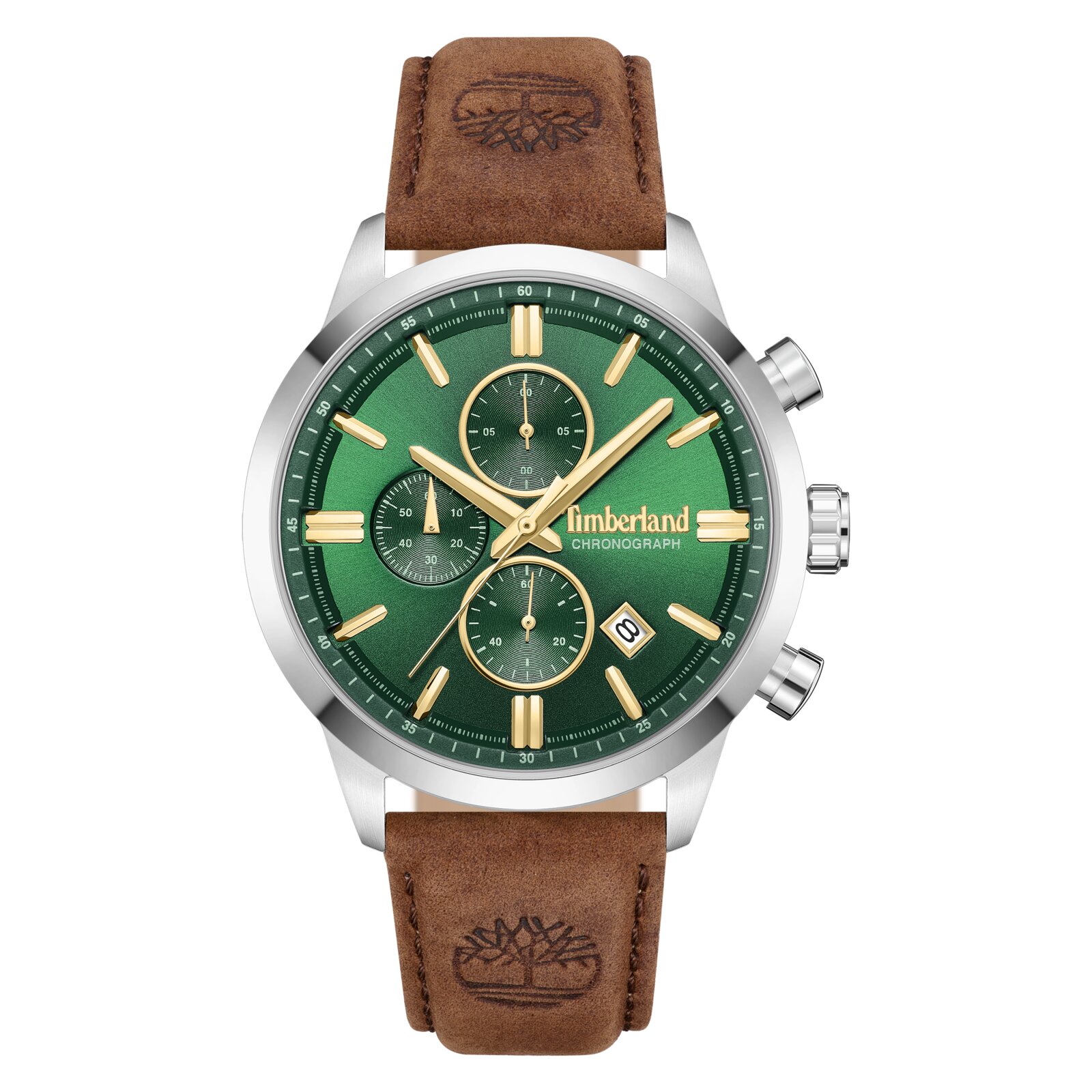 Timberland Reloj Hombre Caja De  Pulsera Genuine Leather De Color Marrón Resistente Al Agua 5 Atm Tdwgc0109203