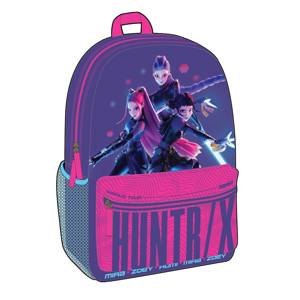 PYRAMID MOCHILA ESCOLAR BOLSILLO K-POP DEMON HUNTERS HUNTRIX KPOP DEMON HUNTERS 13x30x38 Cms.
