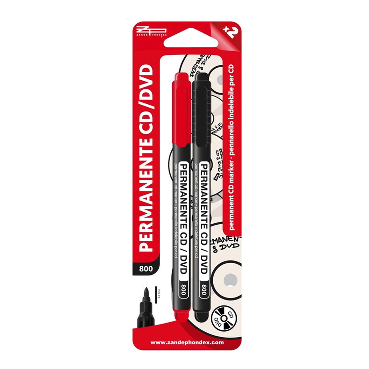 Set De 2 Rotuladores Permanentes De Doble Punta 0,5-1Mm 8435019575751