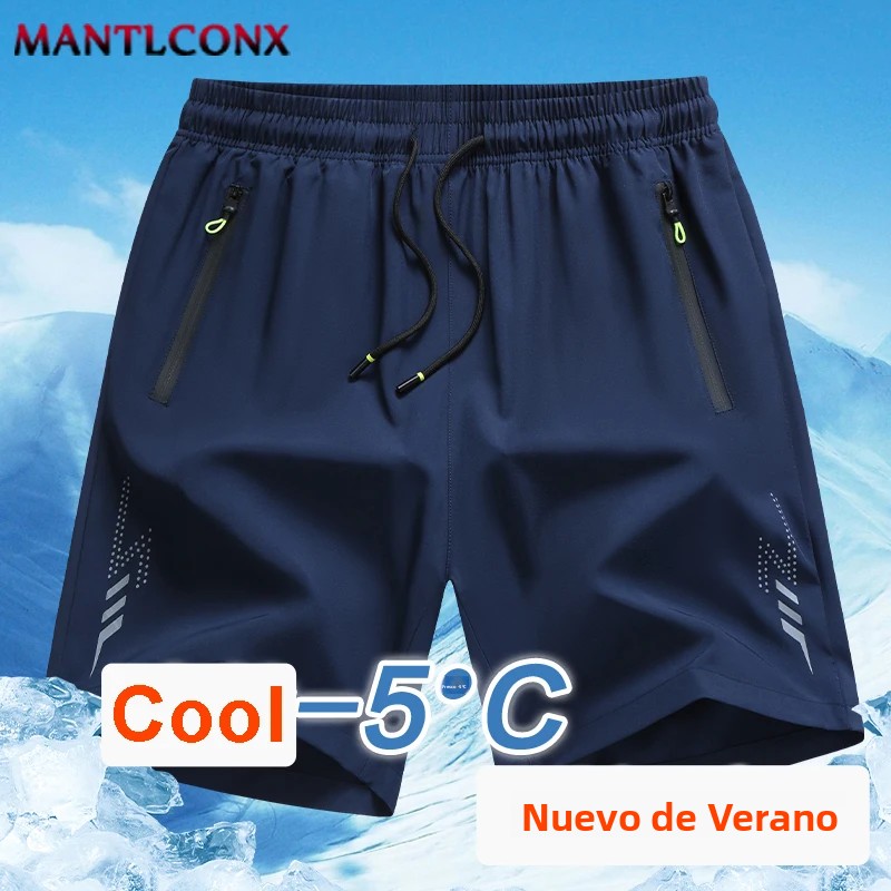 TK Shorts De Verano Para Hombre MANTLCONX Deporte Gimnasio Running Fitness Pantalones Cortos Transpirables Secado Rápido Cinturón Con Cordón Negro