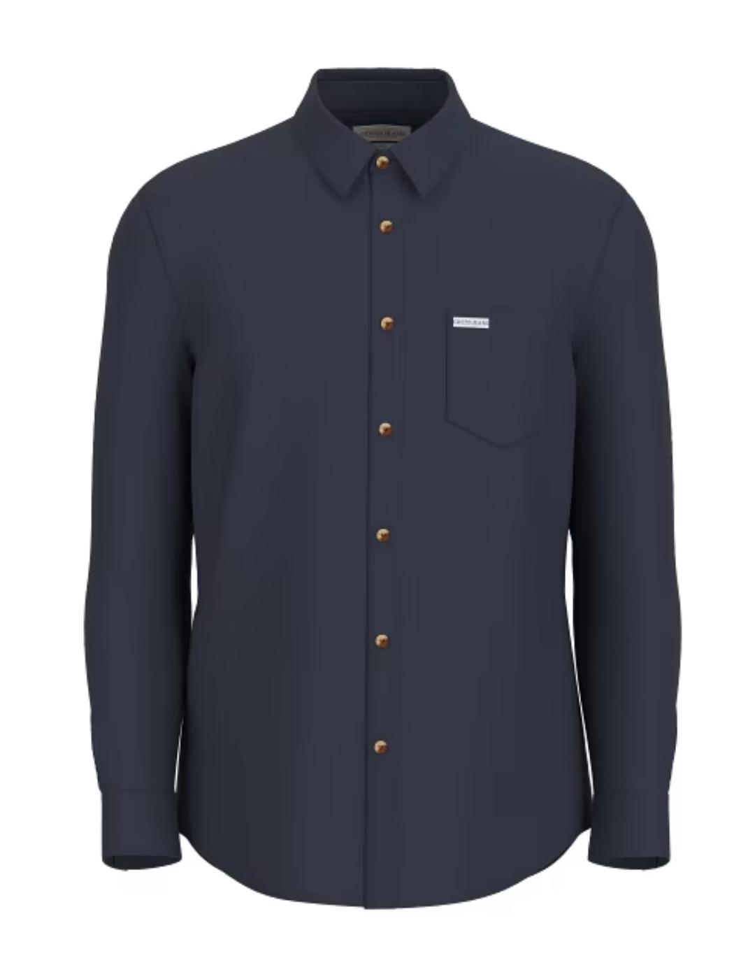 Camisa Guess Jeans Pockets azul marino slim fit para hombre