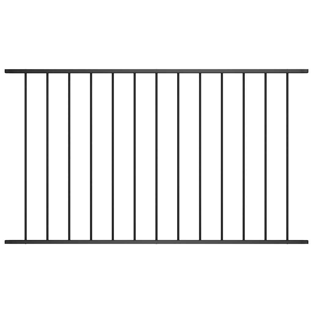 vidaXL Panel de valla Woerden de acero con recubrimiento en polvo, 163x117 cm, negro