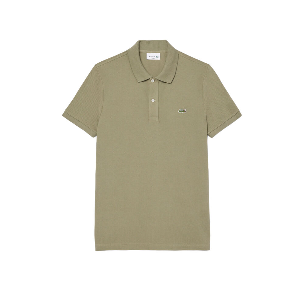 Polo Verde Lacoste Kaki De Piqué De Corte Ajustado L.12.12