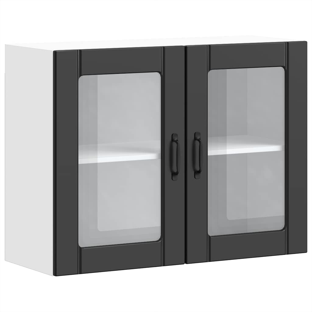 vidaXL Armario pared cocina puerta de cristal Lucca  80 x 31 x 60 cm Multicolor