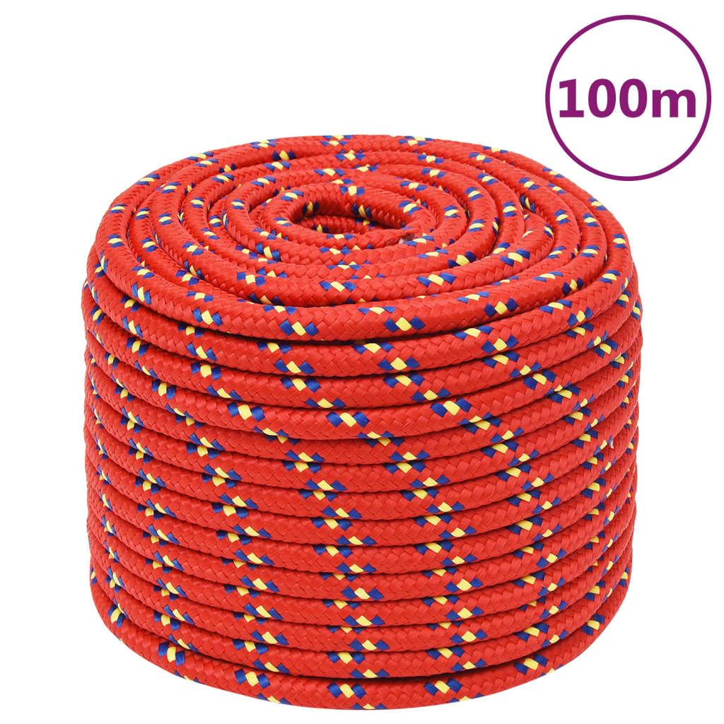 vidaXL Cuerda de barco polipropileno 14 mm 100 m cuerda enrollada Color Azul, Blanco y azul, orange y mas