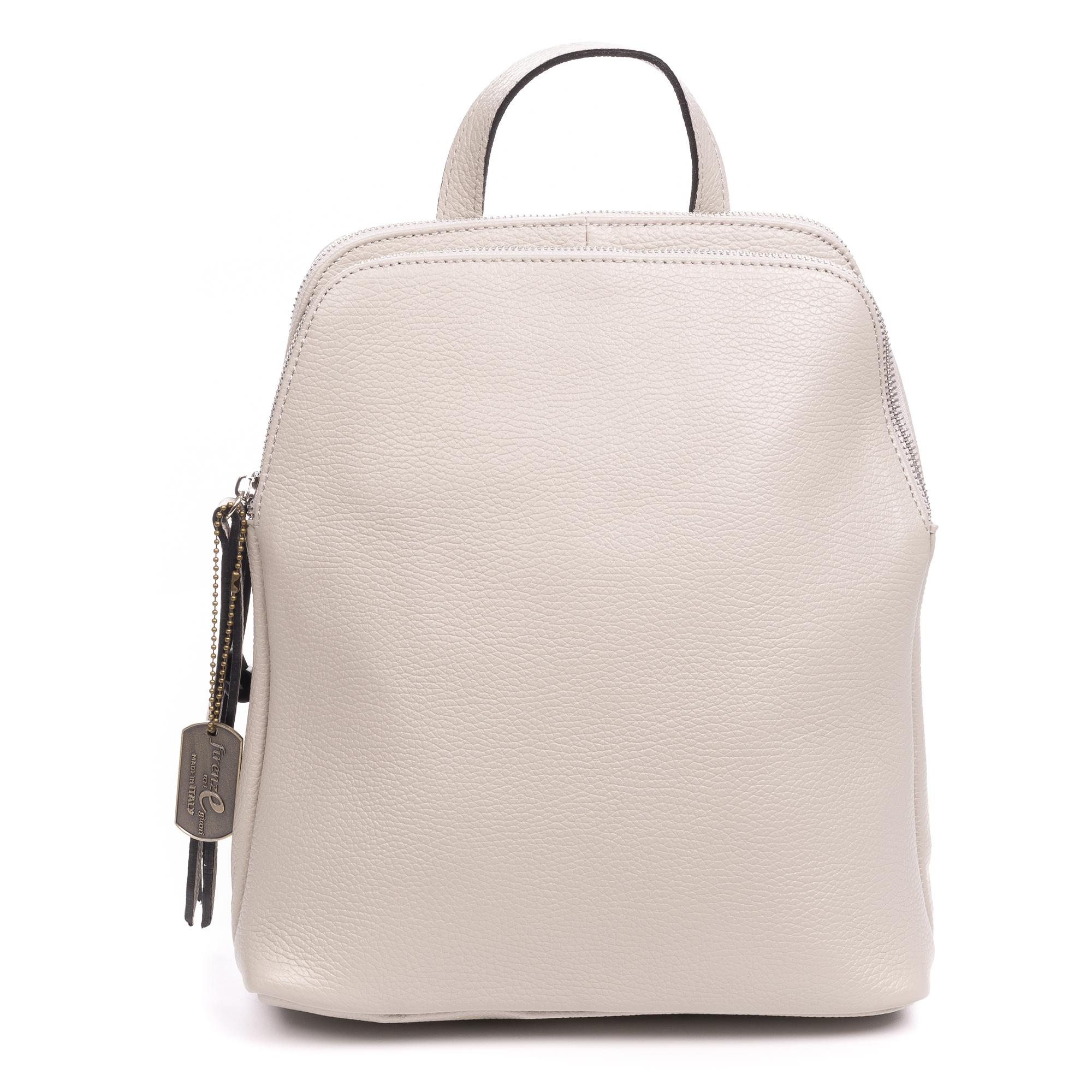 FIRENZE ARTEGIANI Arquà bolso mochila mujer. Piel auténtica Dollaro. Fabricado en Italia 28x15x30 Cm.