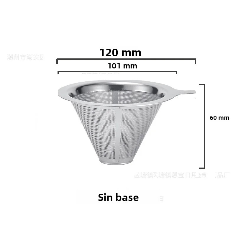 TK Filtro De Café Reutilizable Doble Capa En Acero Inoxidable Soporte Para Café Té Estrainer Accesorios De Café Herramienta De Preparación De Café
