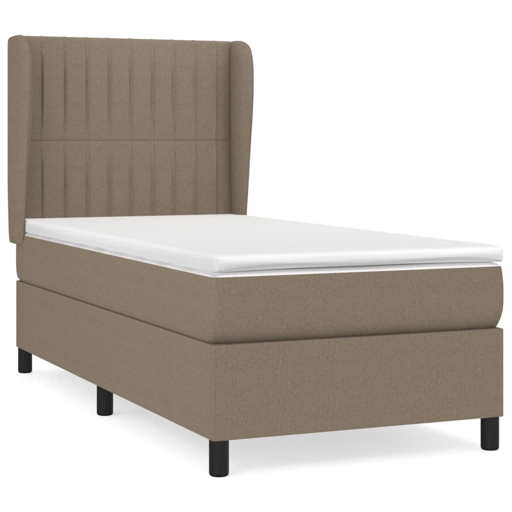 vidaXL Cama box spring con colchón tela 90x190 cm Multicolor