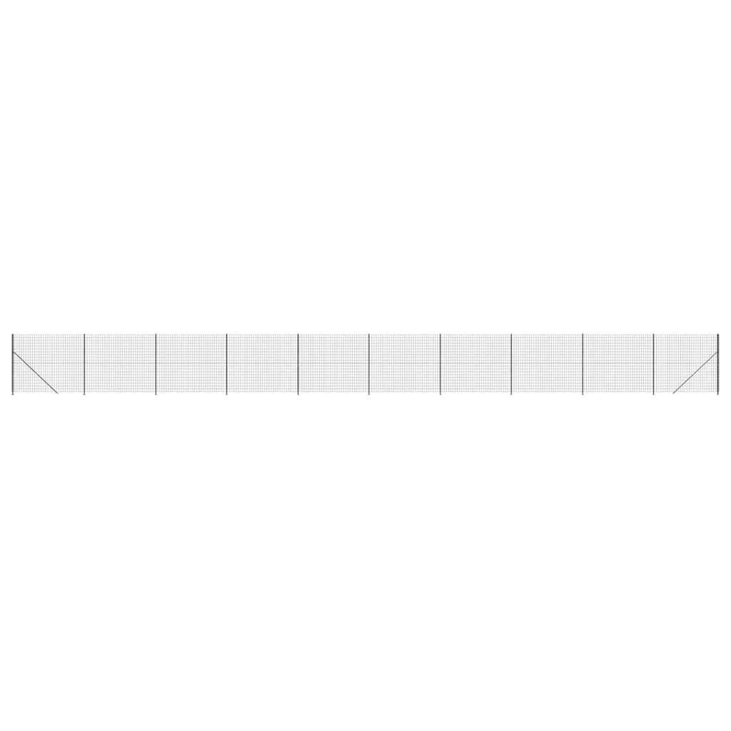 vidaXL Cerca de alambre con brida gris antracita 2,2x25 m