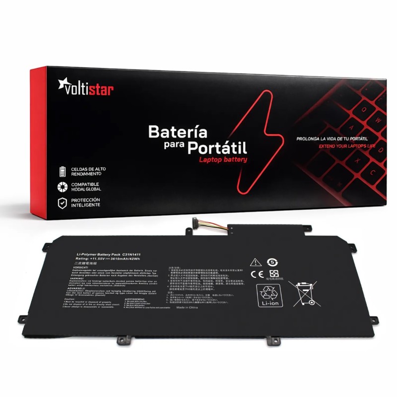 BATERÍA PARA PORTÁTIL ASUS ZENBOOK UX305 UX305L UX305F UX305C UX305CA C31N1411