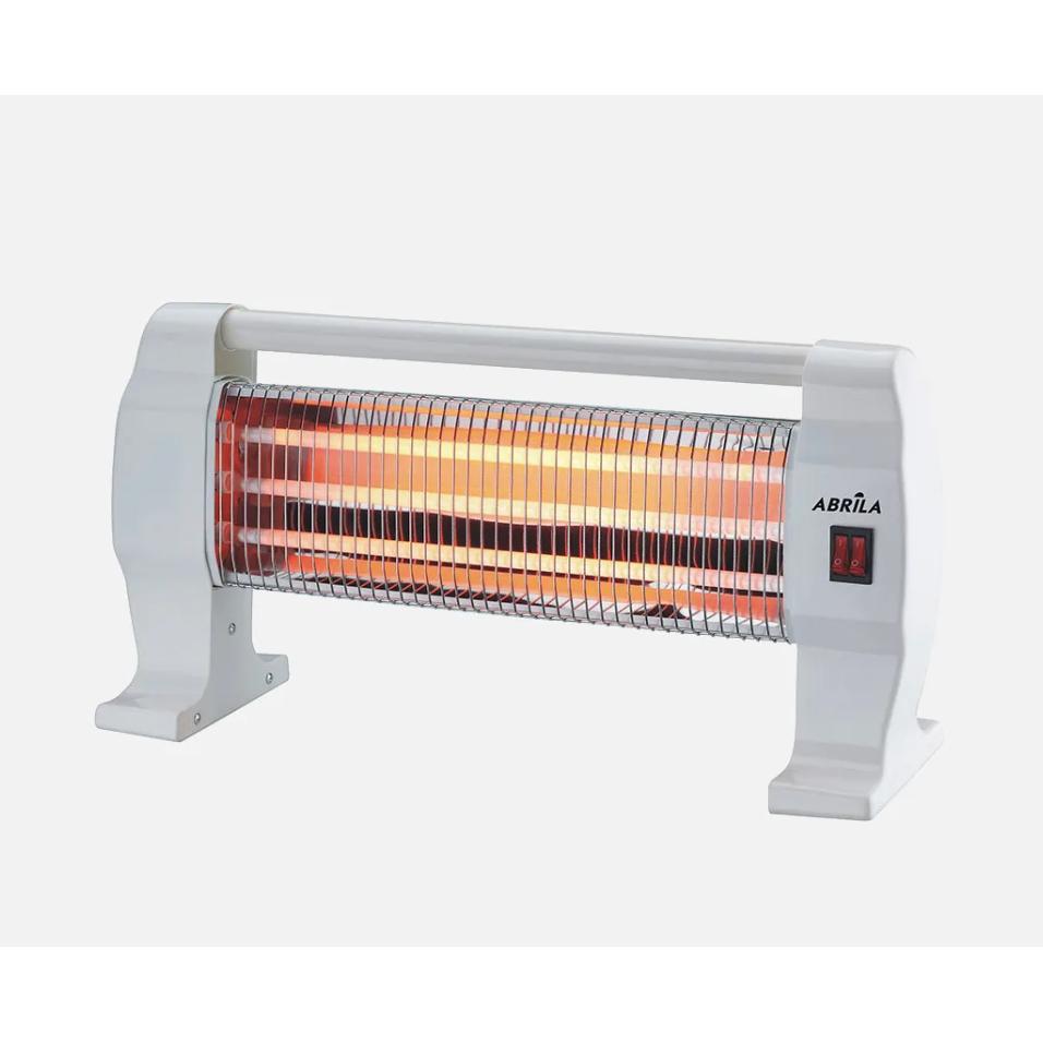 FABRILAMP Estufa Electrica de Cuarzo Igneo 1200w Blanco 3potencias 3elementos Portatil Antivuelco 26x50x12 Cm Tecnología que crea calor al instante rejilla de protección calidad TOP de confianza