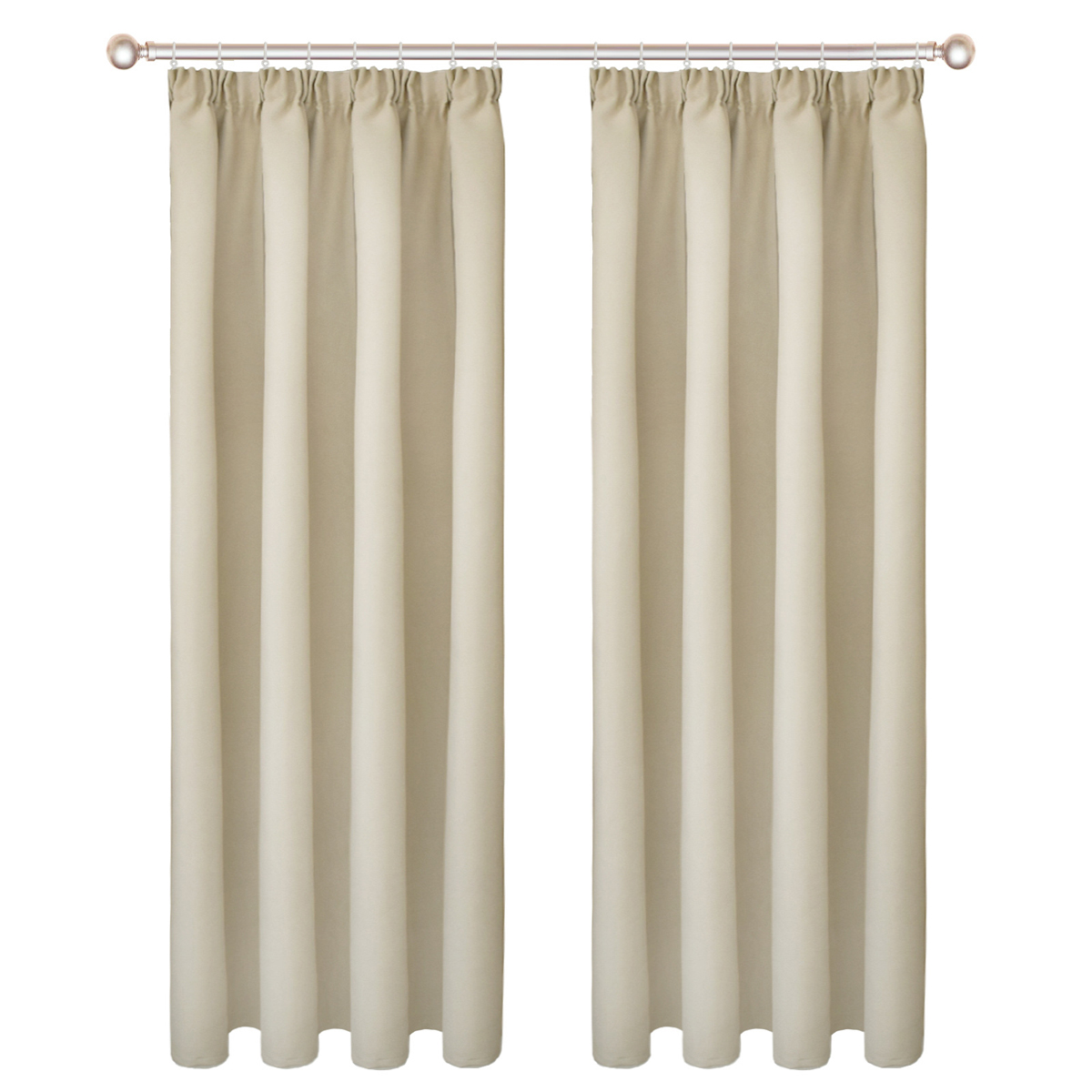 Om Home Cortina térmica protección contra el frío con cinta de volantes, cortinas opacas, cinta de volantes, cortinas opacas, sobre cortinas para dormitorio, salón