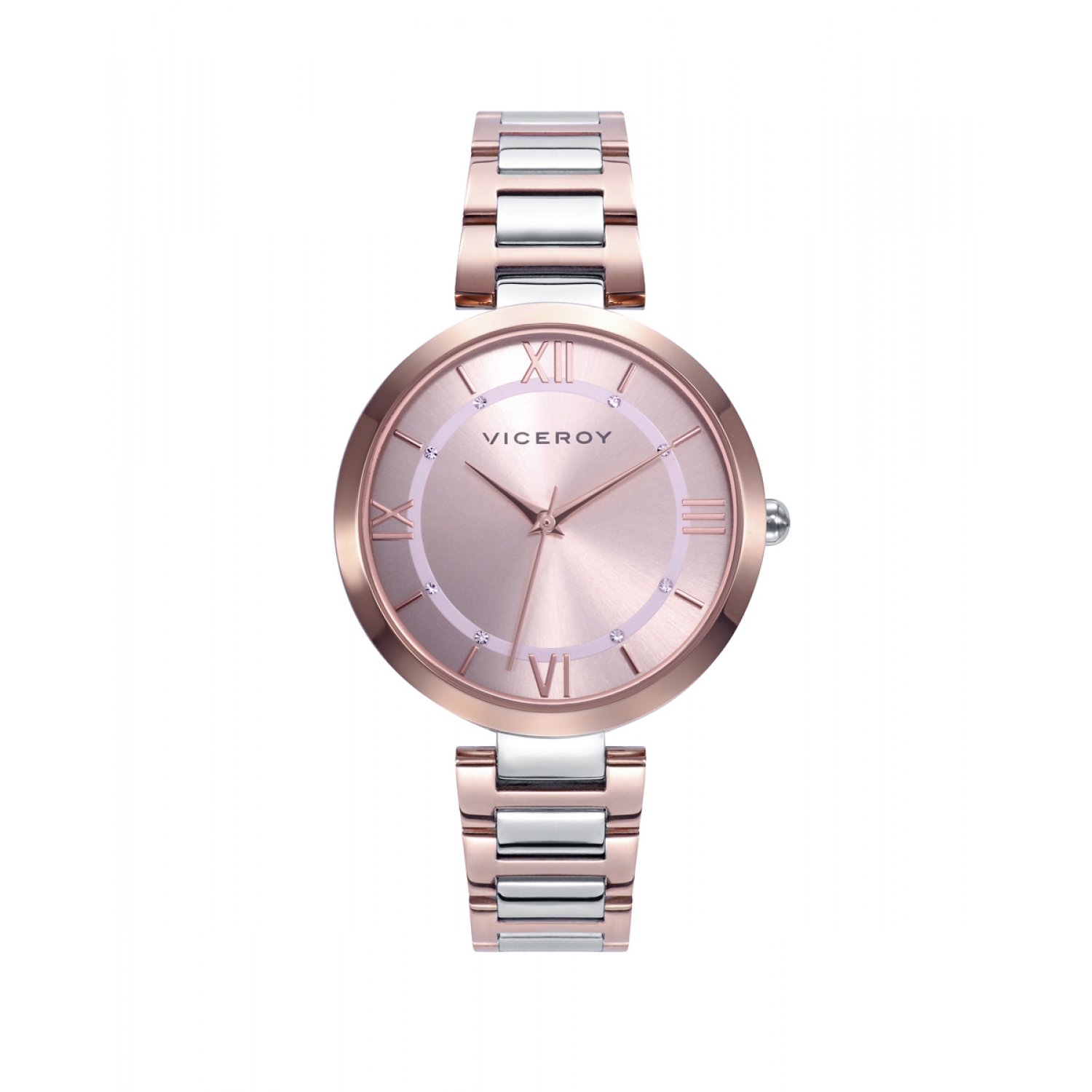 Viceroy Reloj de mujer Chic con caja y brazalete de acero bicolor