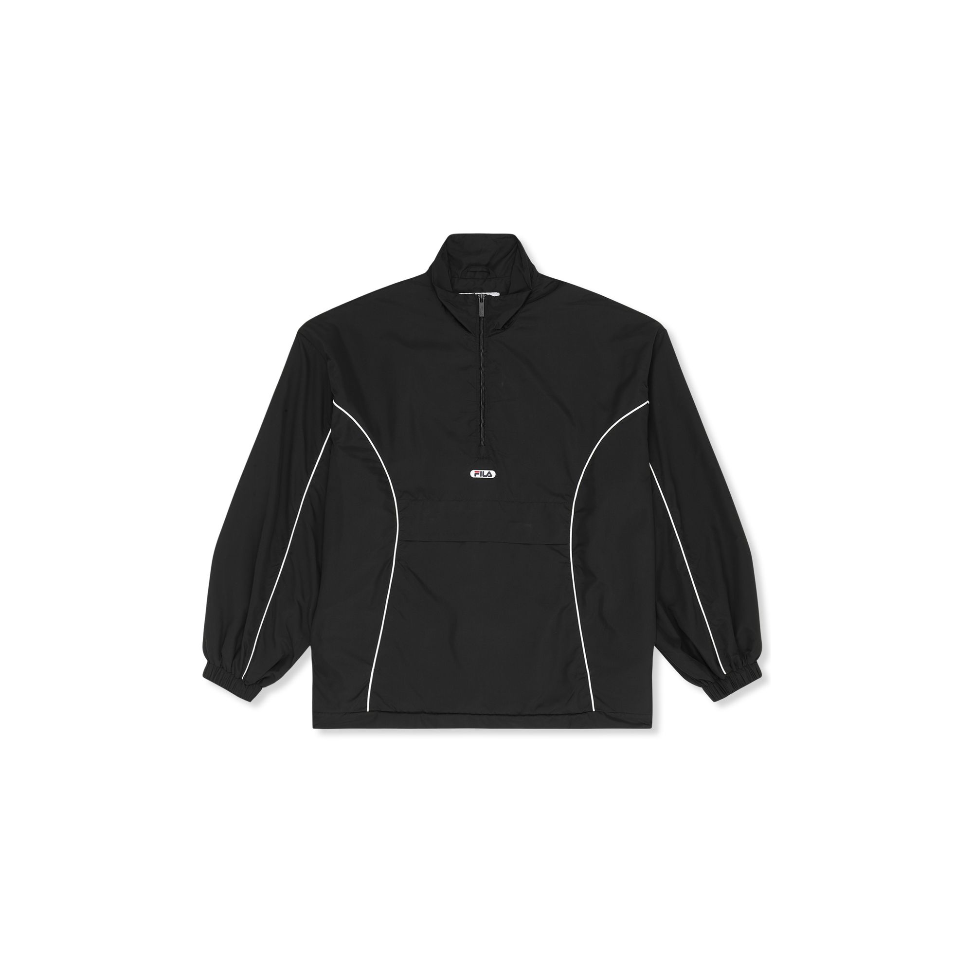 FILA | Chaquetas Mujer, Modelo Casano Oversized Contrast Piping Anorak, Anorak de Corte Oversized en 100% Poliéster con Media Cremallera y Bolsillo Frontal