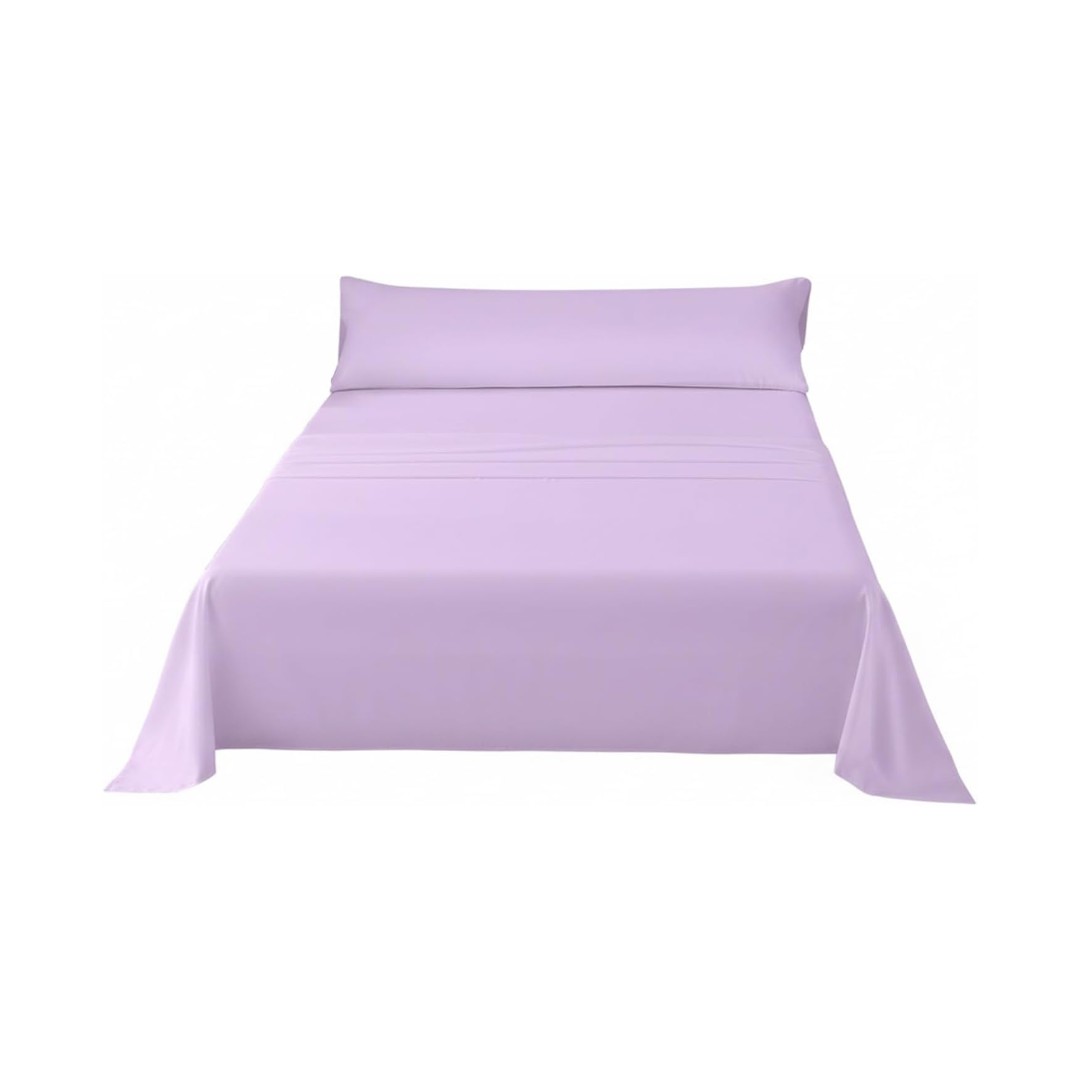 Juego de Sábanas para Cama 90/105/135/150/180cm Lisa, 3 Piezas, Sábana Bajera, Sábana Encimera y 1 Funda de Almohada, Suave y Fresca, Fácil de Lavar