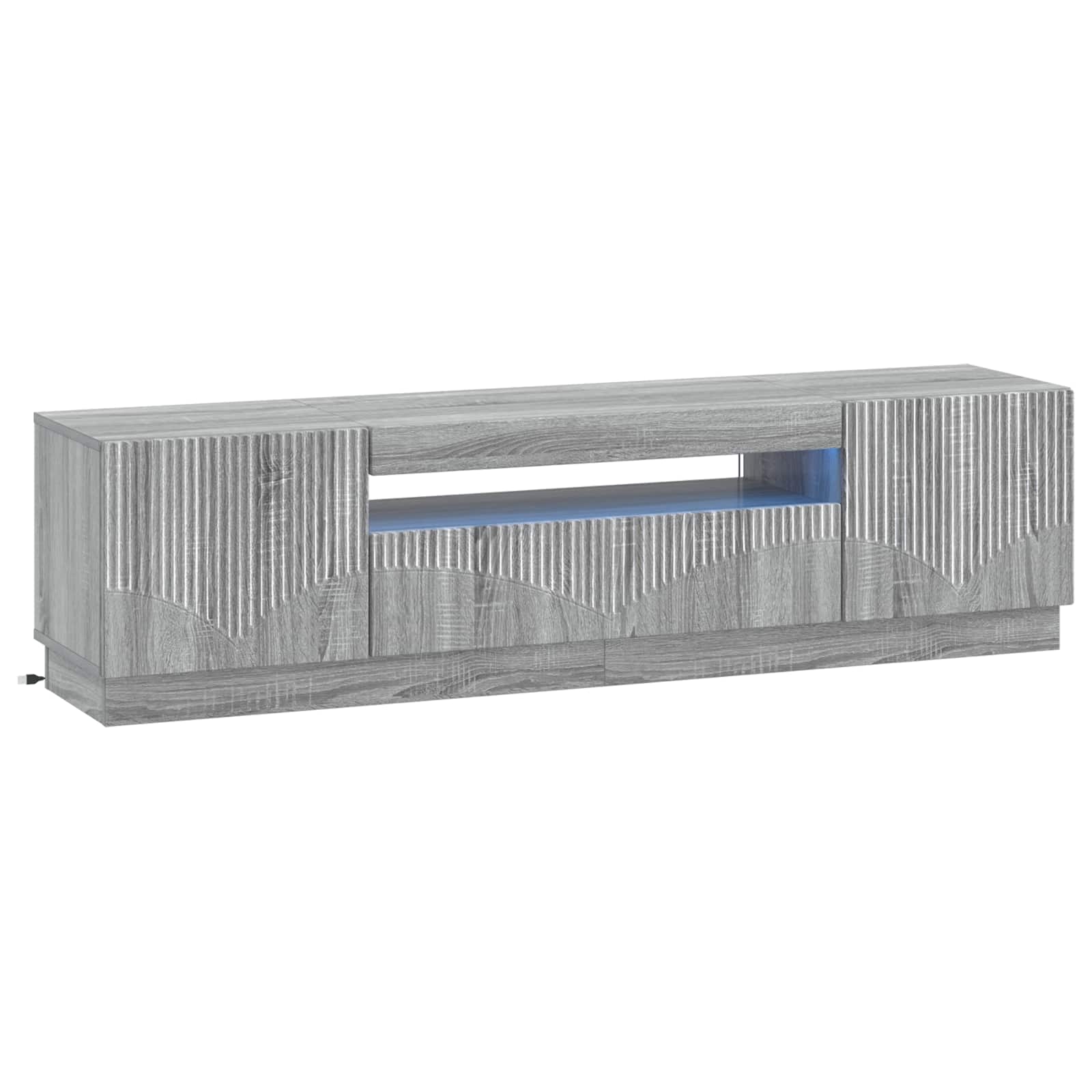 vidaXL Mueble de TV LED  Madera de ingeniería 153 x 35 x 40 cm Multicolor
