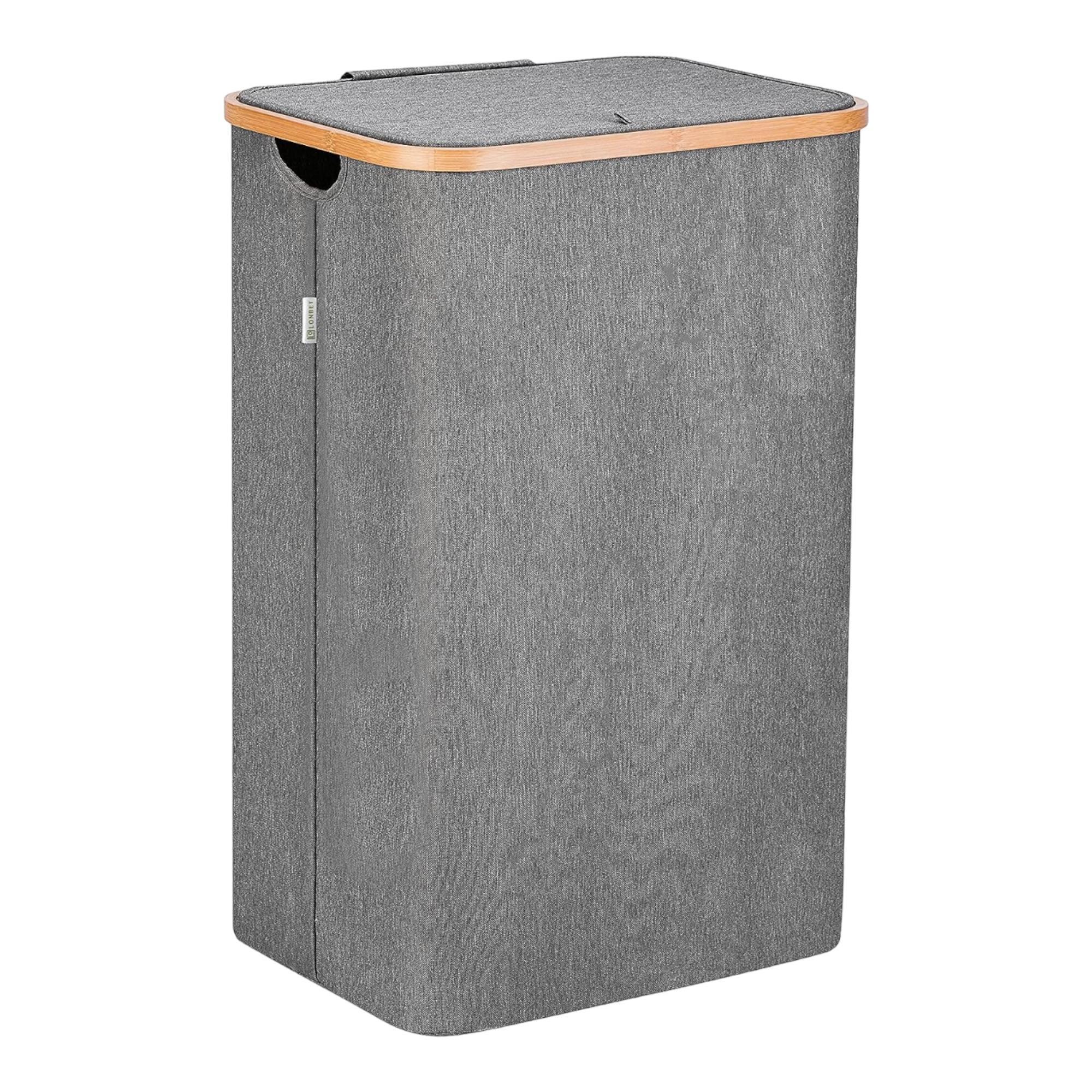 Cesto de Ropa Sucia de Bambú con Tapa y Asas: 72L o 100 L, 2 Clasificaciones, Plegable, Bolsa Interior Lavable a Máquina - Solución Elegante y Práctica para la Lavandería en tu Dormitorio ,Cubo Ropa Sucia. (CUBO002 1999 7DIAS）