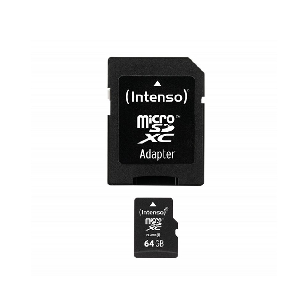 Intenso 3413490 Micro SD clase 10 64GB c/adapt