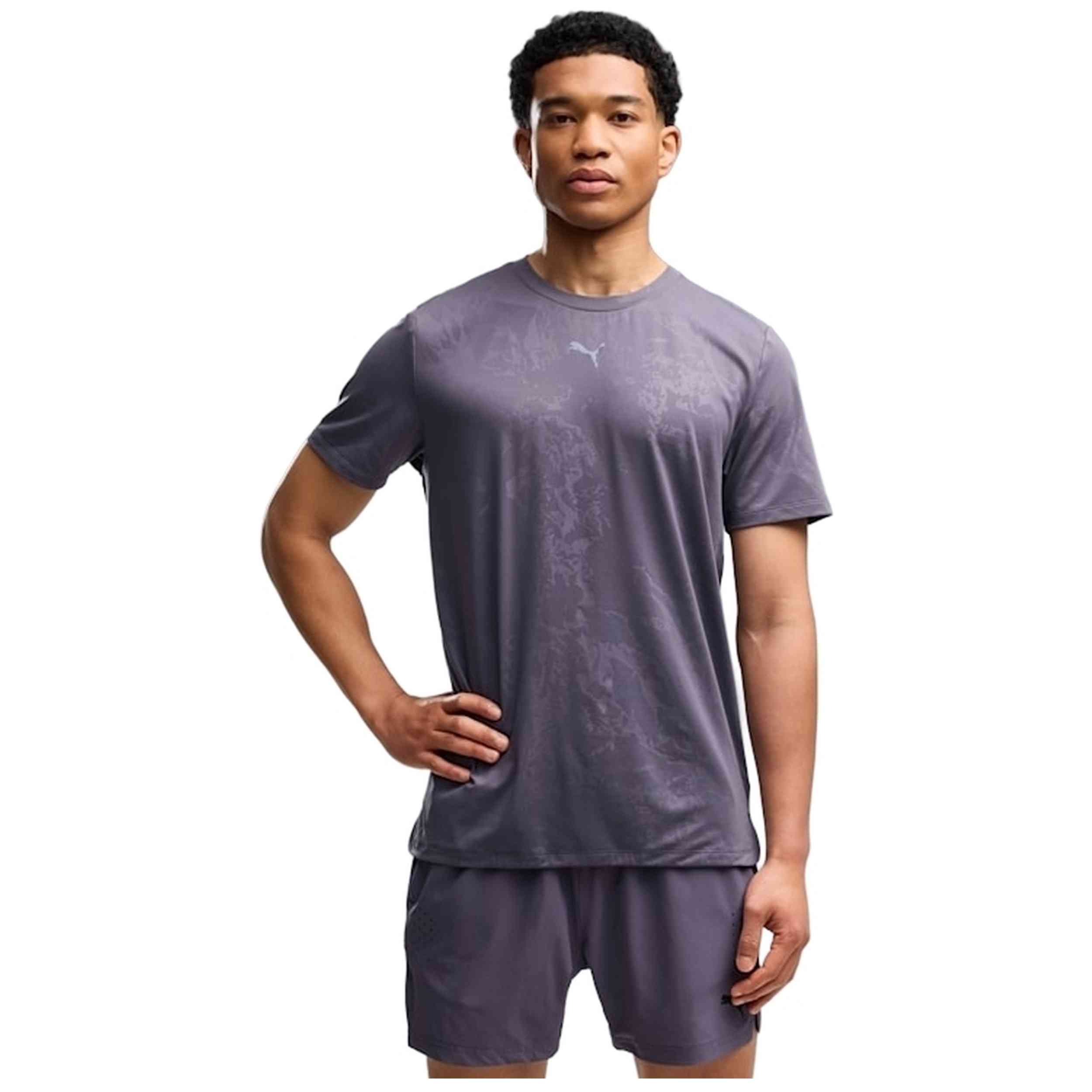Camiseta Puma modelo M Cloudspun Embossed en color Lila