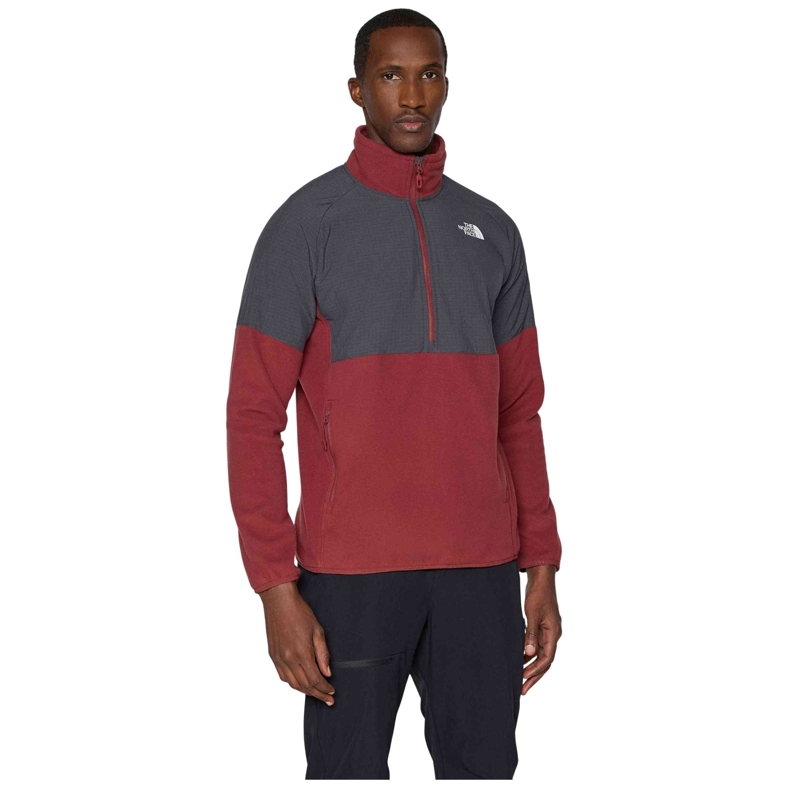 Camiseta The North Face modelo M Glacier Heavyweight 1/2 Zip en color Rojo