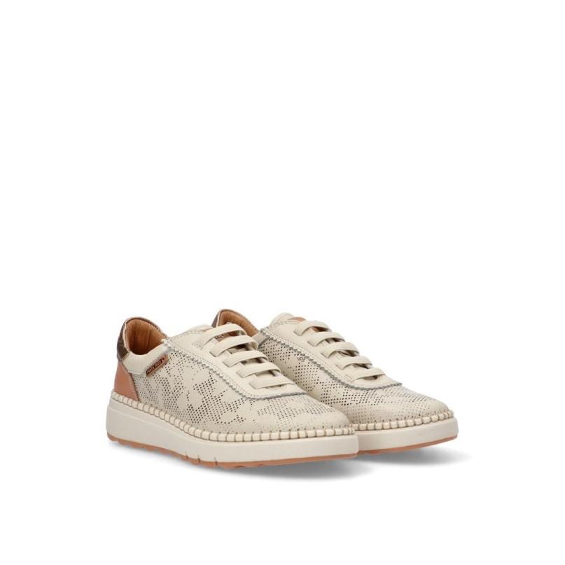 Zapatillas Cómodas Pikolinos - Mujer - Suela Plana - Modelo W0c-6621c1 - Color Blanco