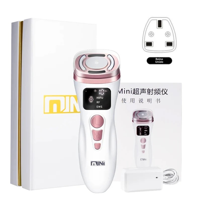 Mini Máquina De Radiofrecuencia HIFU Ultrasonido EMS Corriente Micro Facial Belleza Instrumento De Cuidado De La Piel Rejuvenecimiento Antiarrugas