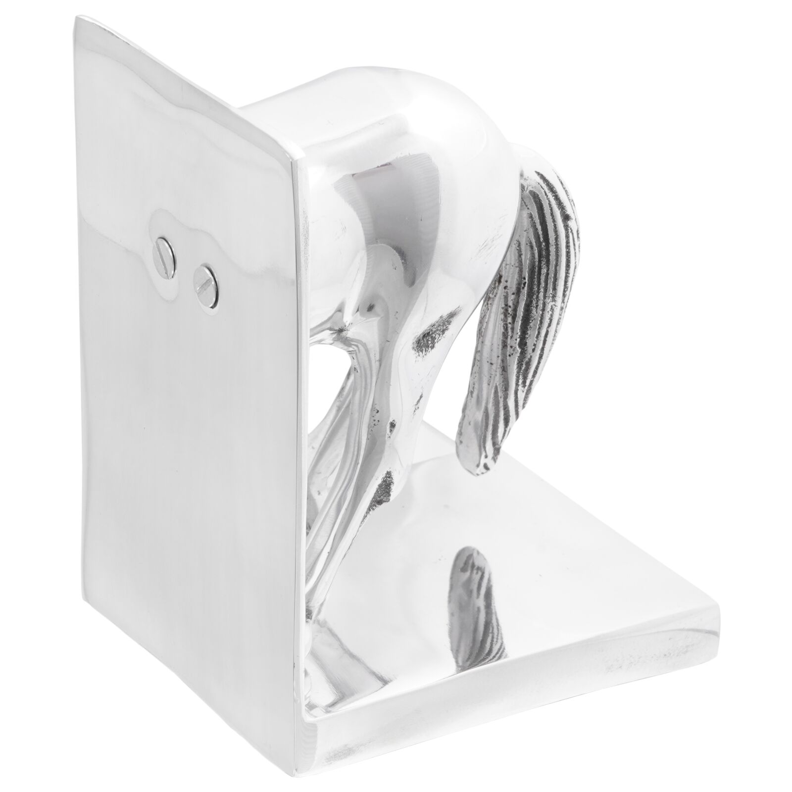 vidaXL Sujetalibros 2 pcs Plata 11x14x25 cm Aluminio Caballo