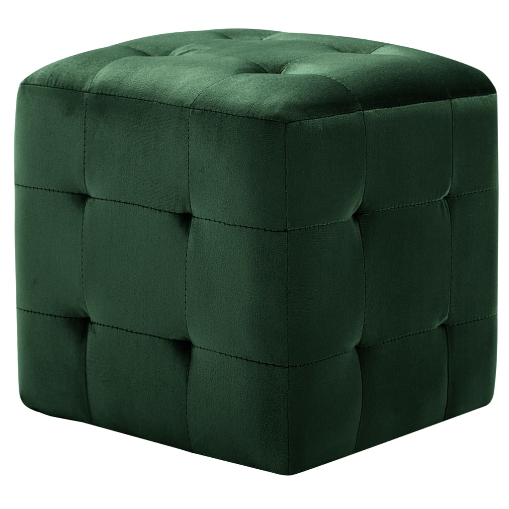 Vidaxl Mesitas de Noche 2 Unidades Terciopelo 30x30x30 Cm Azul