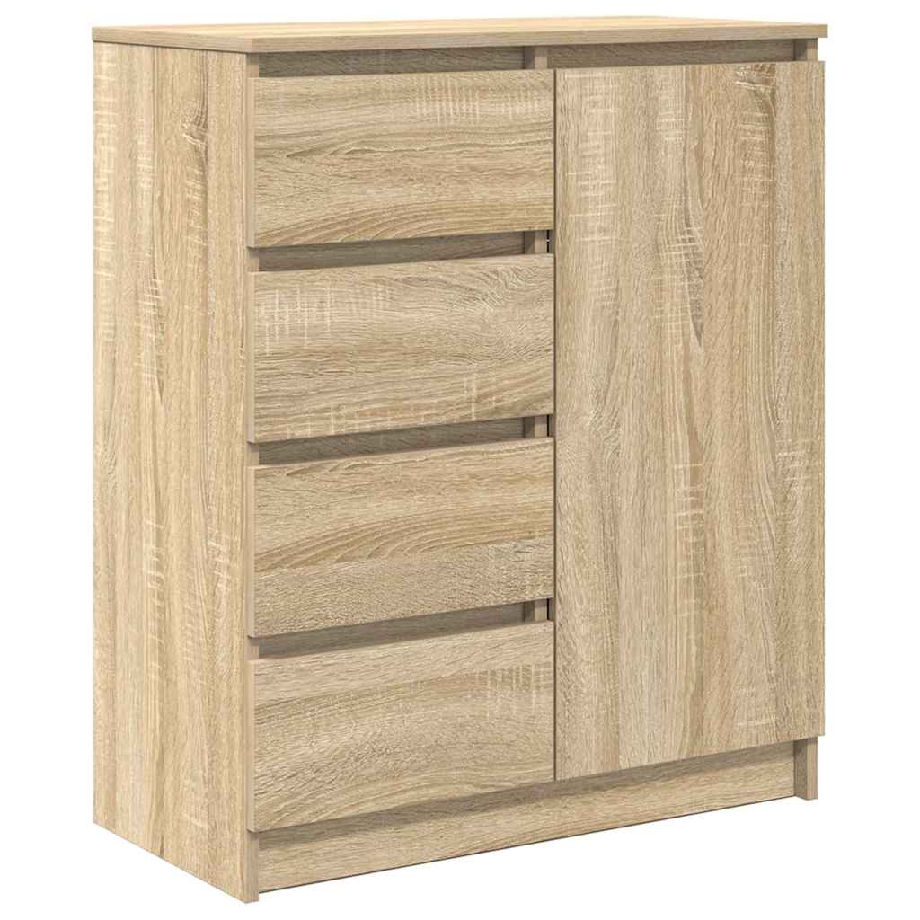 vidaXL Aparador con cajones roble Sonoma 71x35x84 cm madera ingeniería