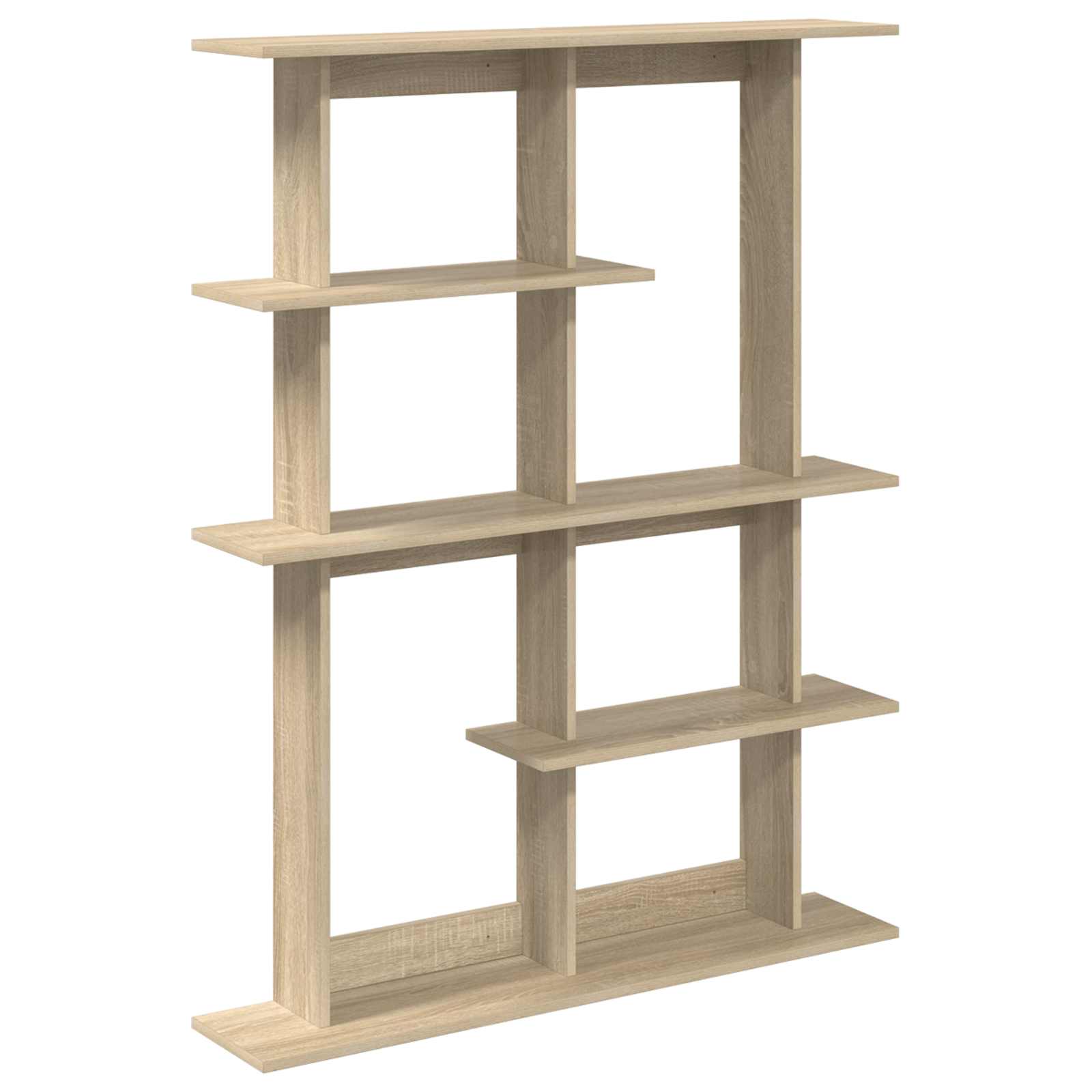 vidaXL Estante de pared 102 x 20 x 130 cm Madera de ingeniería Multicolor