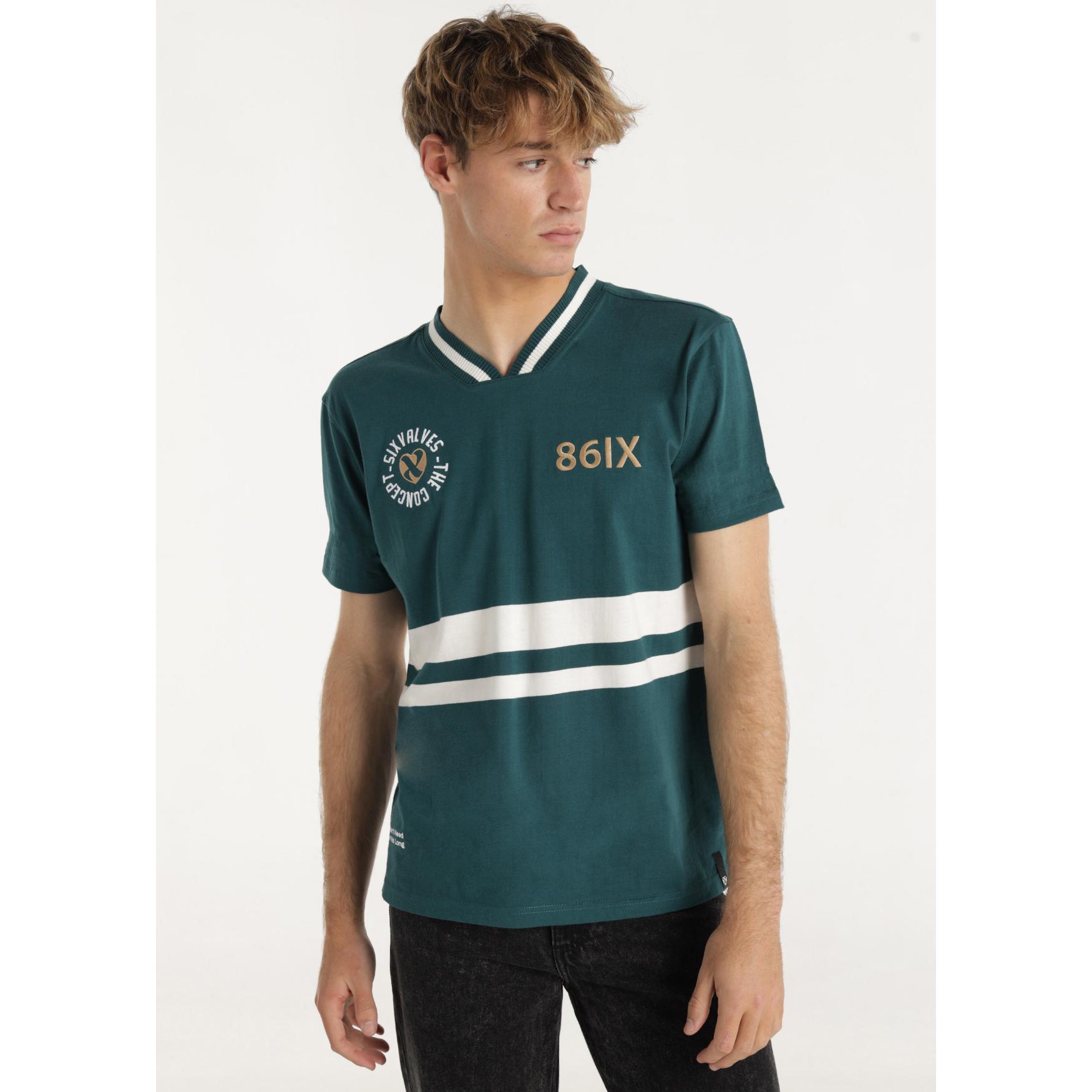 SIX VALVES - Camiseta manga corta retro futbolera