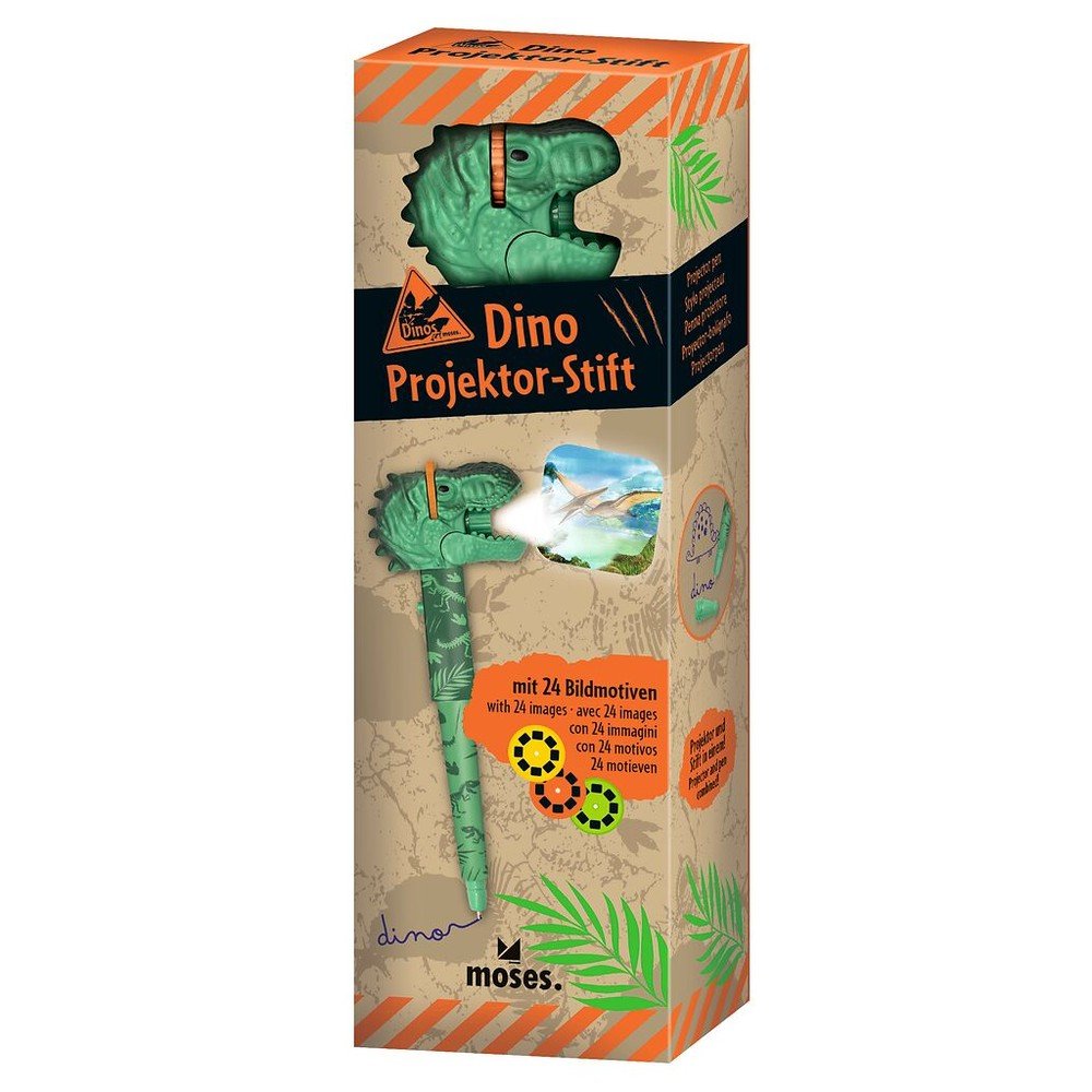 MOSES BOLIGRAFO PROYECTOR DINOSAURIO DINOS 3x6x19 Cms.