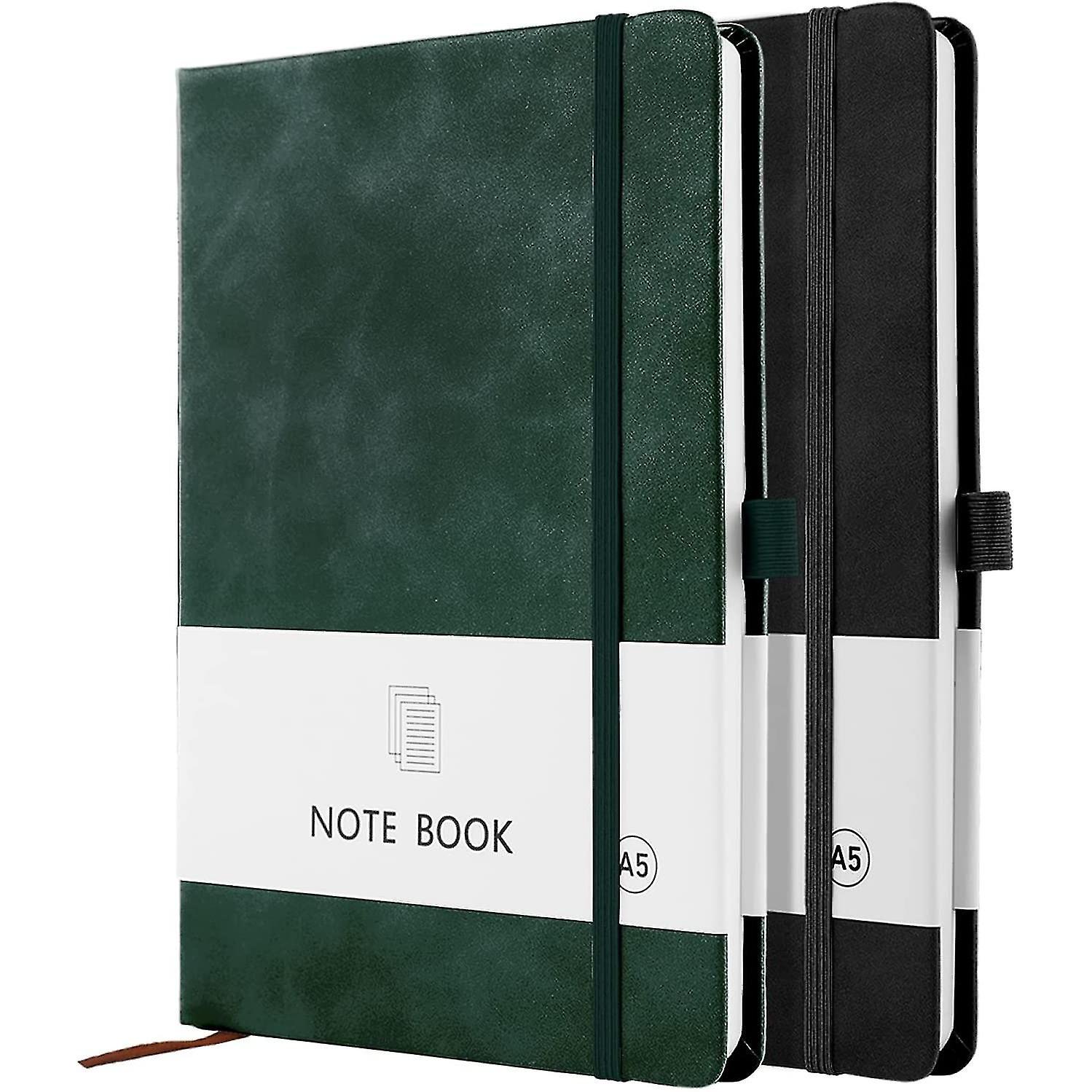 TK Cuaderno A5. 2 Pack Cuaderno A5 200 Páginas 100 Gsm Diario Cuaderno Tapa Dura