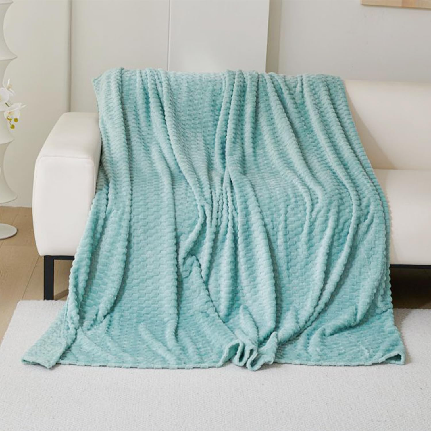 Manta de Franela para Sofá, Manta de Franela para Cama, Manta para Mascotas, Mantas Ligeras, Extra Cálido, Sobrecama, Caliente, Transpirable para Otoño e Invierno