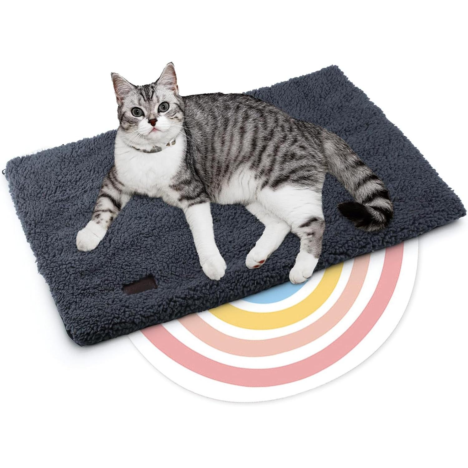 Manta térmica para Gatos Manta autococalentable para Gatos y Perros Thermal Cama Alfombra Térmica sin Electricidad y baterías 61x45 cm