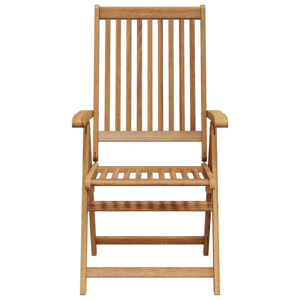 vidaXL Sillas de jardín plegables 6 uds madera macizo de acacia