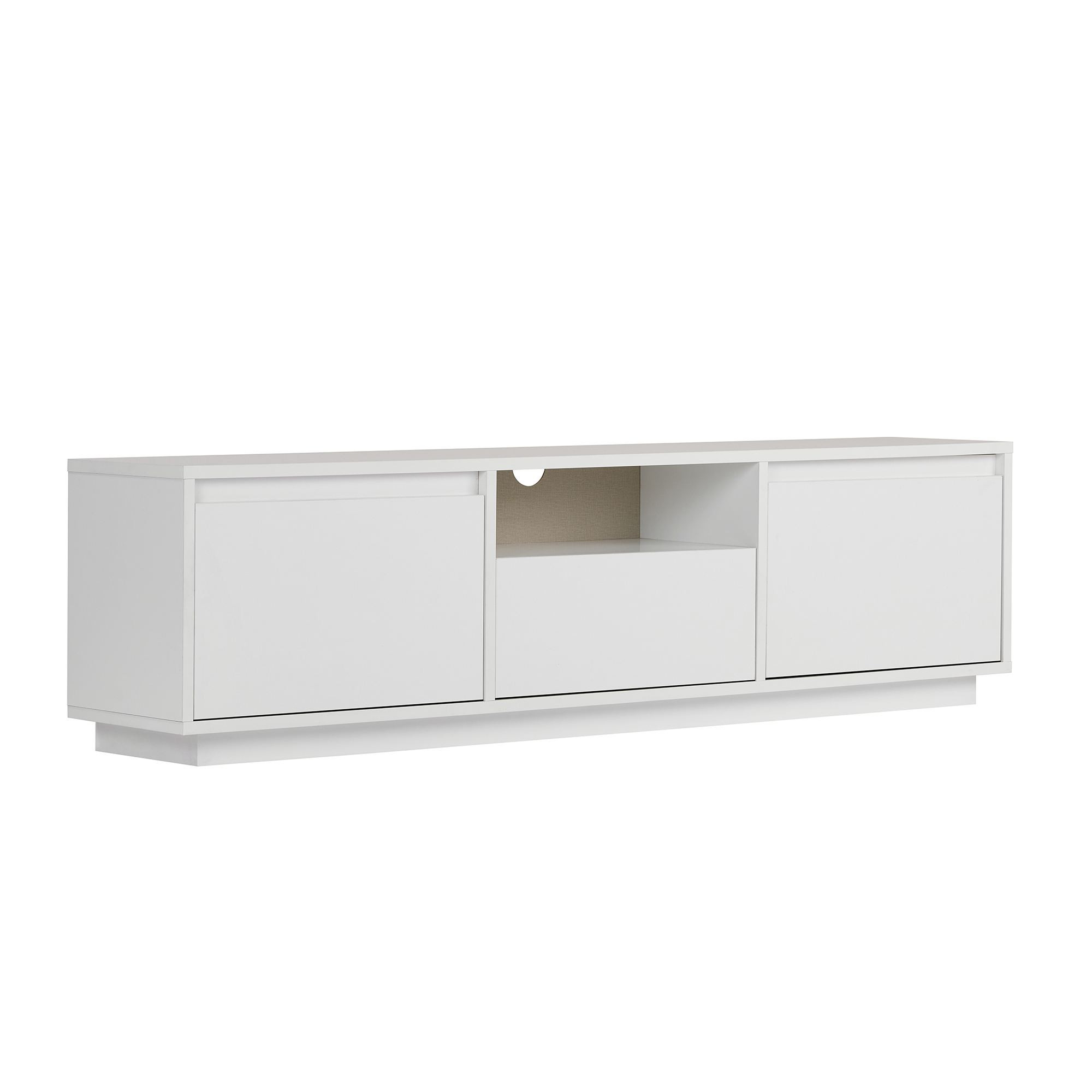 Habitat y Jardin - Soporte de TV de madera "Sentinel" - 160 x 30 x 42 cm - Blanco