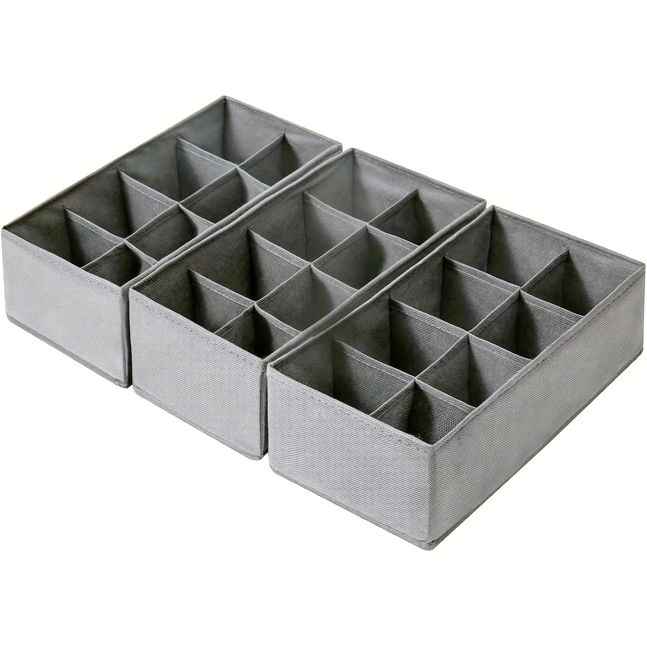 Organizador de ropa interior en 4 compartimentos, caja de almacenaje gruesa para el hogar, plegable y resistente al agua