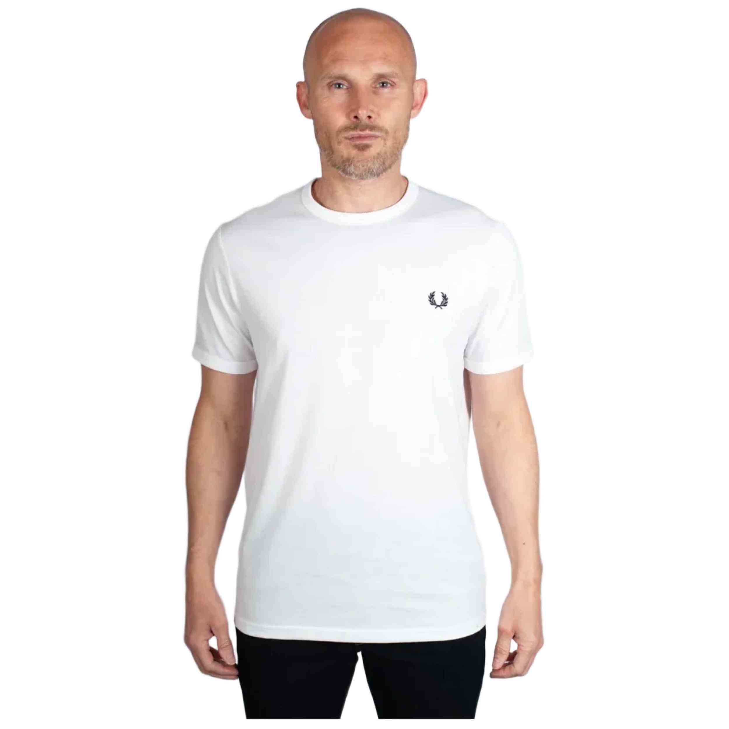 Camiseta De Manga Corta Fred Perry modelo M3519RINGER-XL para Hombre en color Blanco