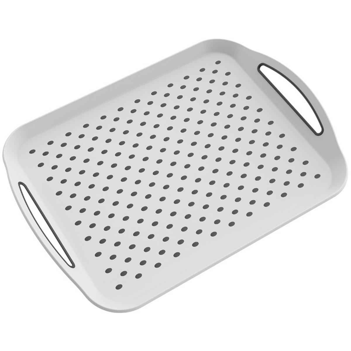 Juego de 2 cuencos para servir - Cuencos antideslizantes con asas - Ideales para preparar comida, tomar té o desayunar en la cama - Cuencos de plástico para servir con estabilidad - Aptos para lavavajillas - 45 x 32 x 4,5 cm