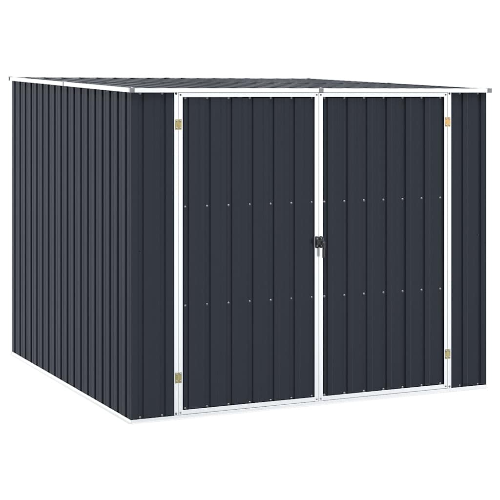 vidaXL Cobertizo de jardín acero galvanizado antracita 195x198x159 cm
