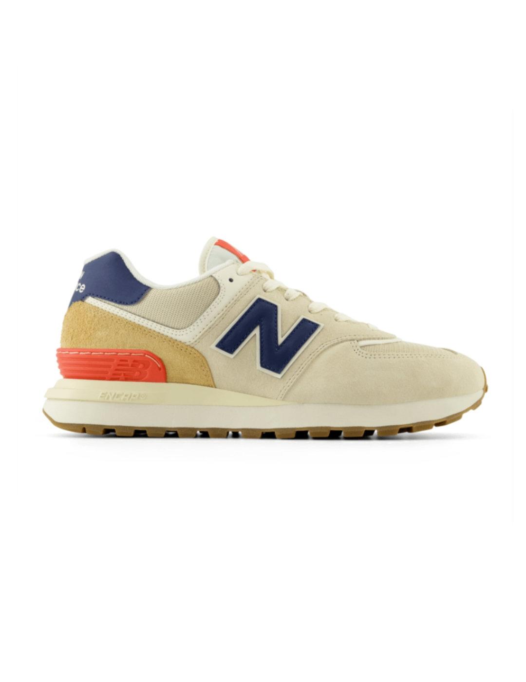 Zapatillas New Balance 574  cruda y azul hombre-Sf