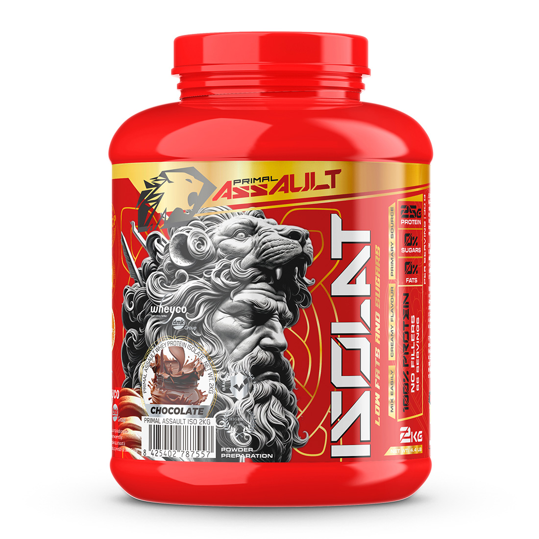 ISOLAT de PRIMAL ASSAULT es el aislado de proteina de suero más avanzado del mercado : la más alta calidad. Sin trucos ni ingredientes ocultos