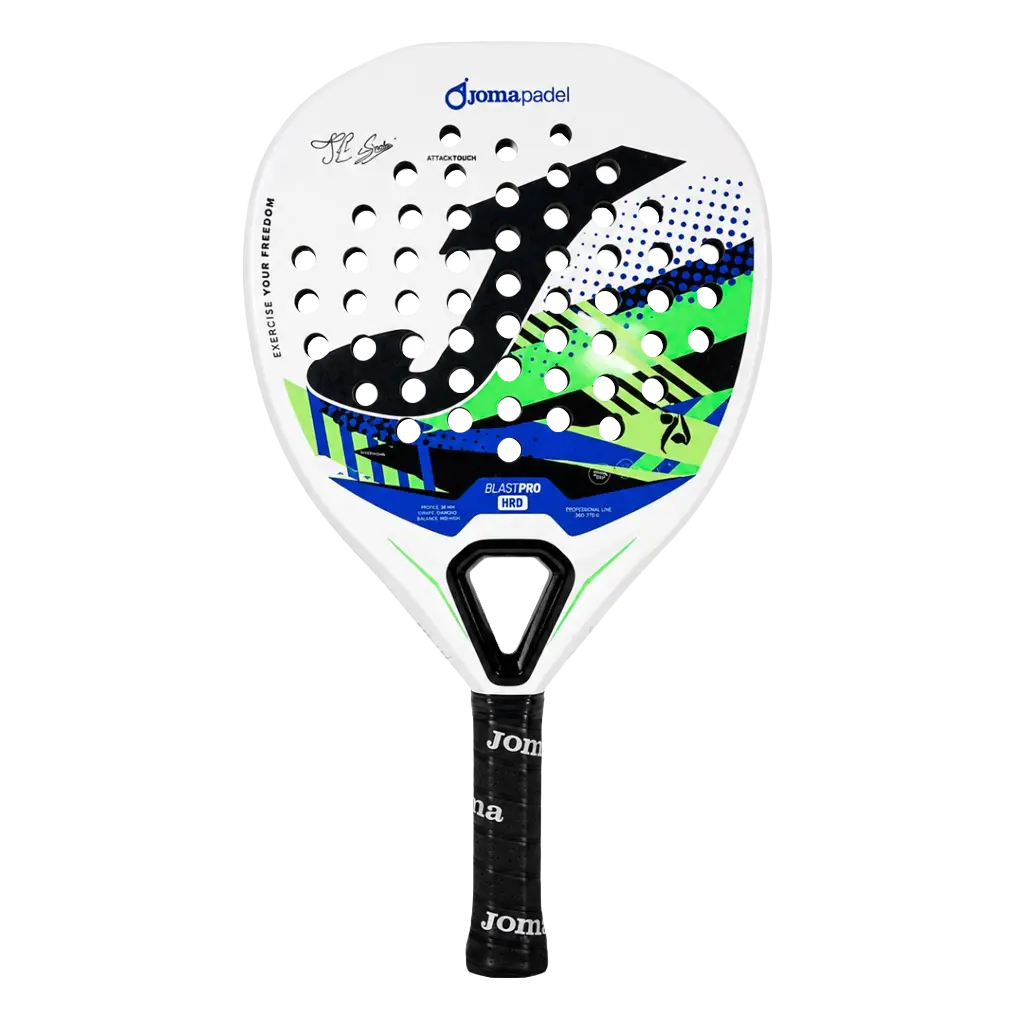Joma - Pala de pádel Blast Pro HRD 2026 Juanlu Esbrí forma híbrida, carbono 12K y BlackEVA HRD para jugadores avanzados y competición