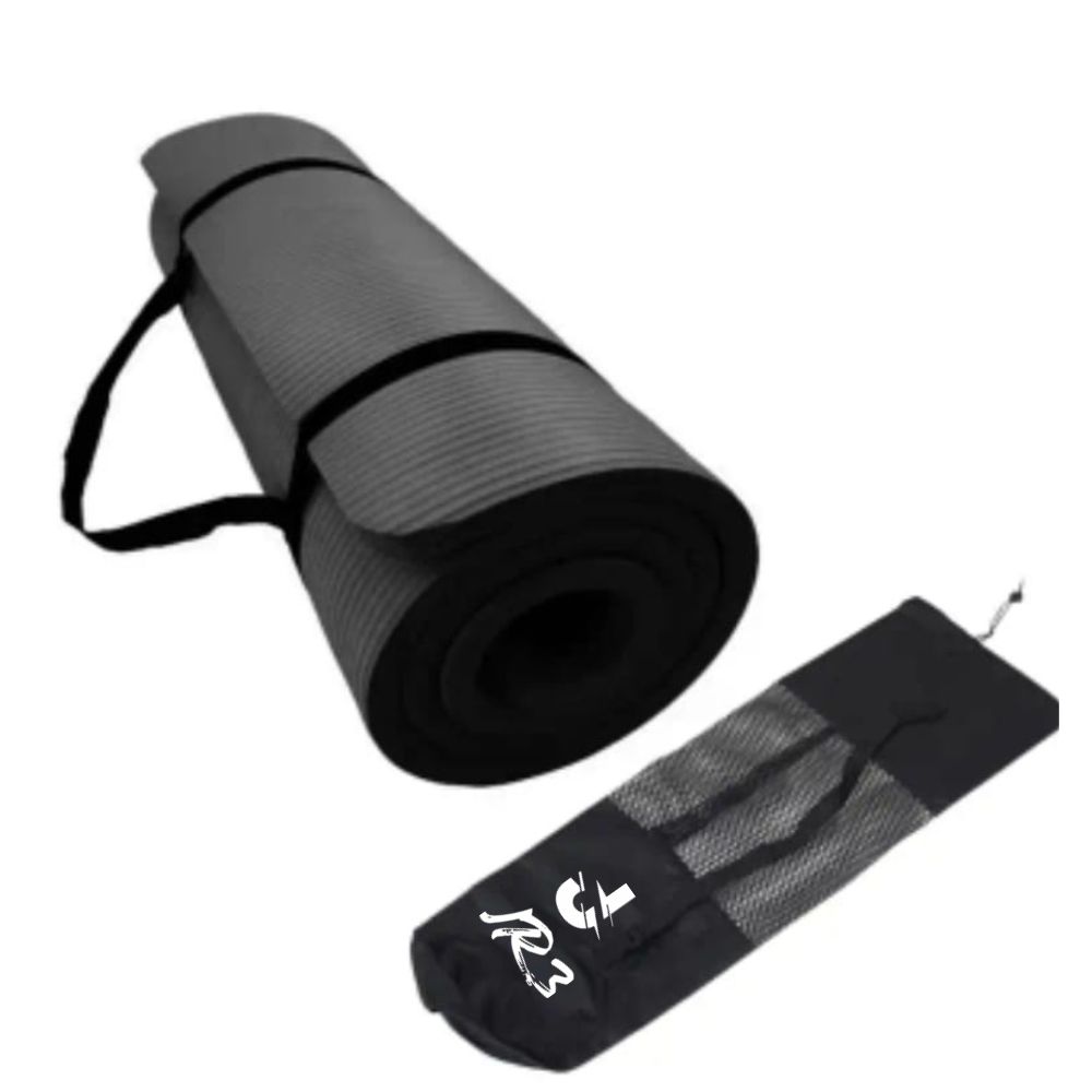 JR3 esterilla de yoga antideslizante, ligera y con funda para un fácil transporte