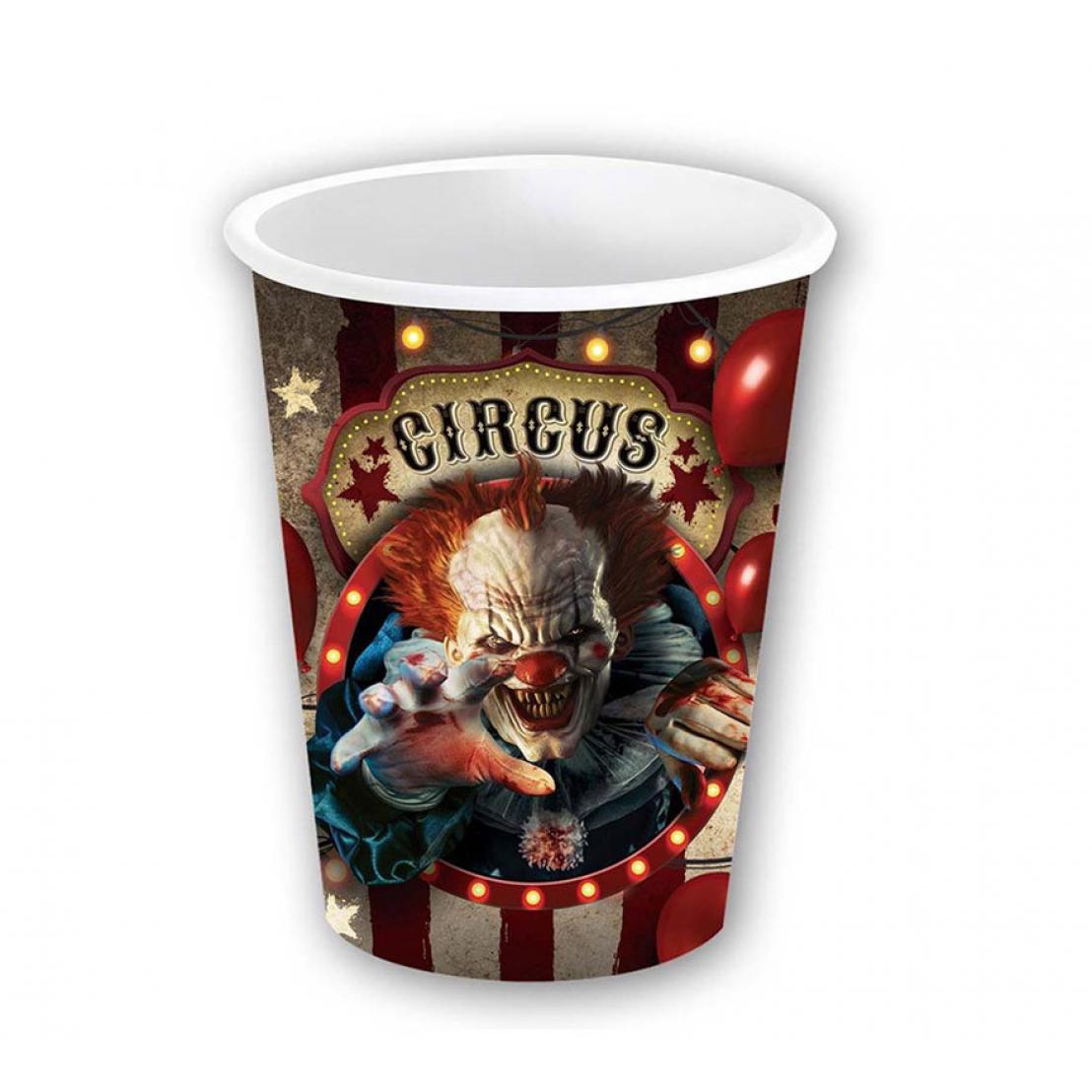 Guirca Pack de 6 Vasos Payaso de 240 ml (9 cm)