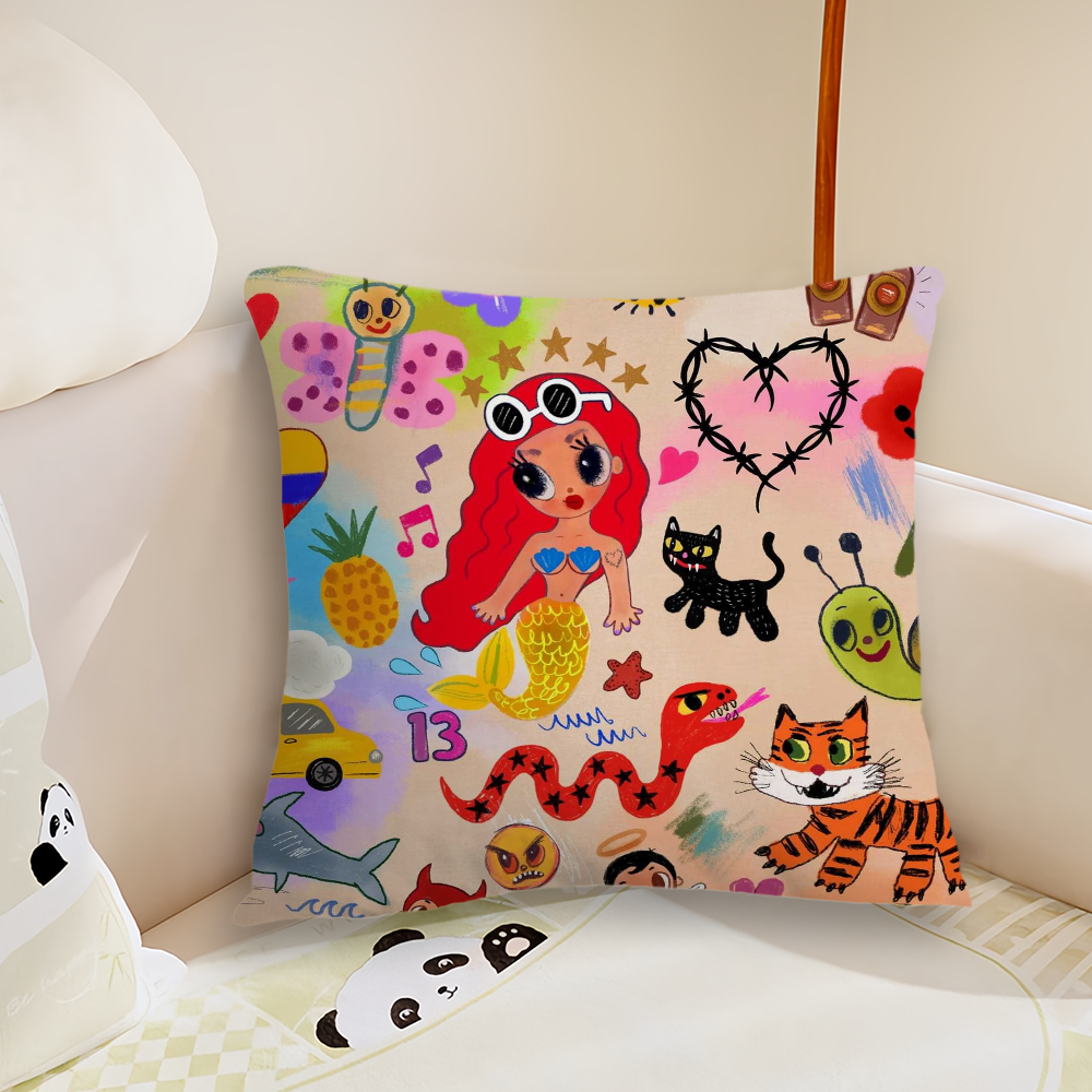 TK Funda De Cojín K-Karol G Divertida M-Manana Sera Bonito Suave Y Cómoda Para Sofa Decoración De Sala De Estar Oficina Cubierta Protectora Polyester/Cotton Tamaño Personalizable