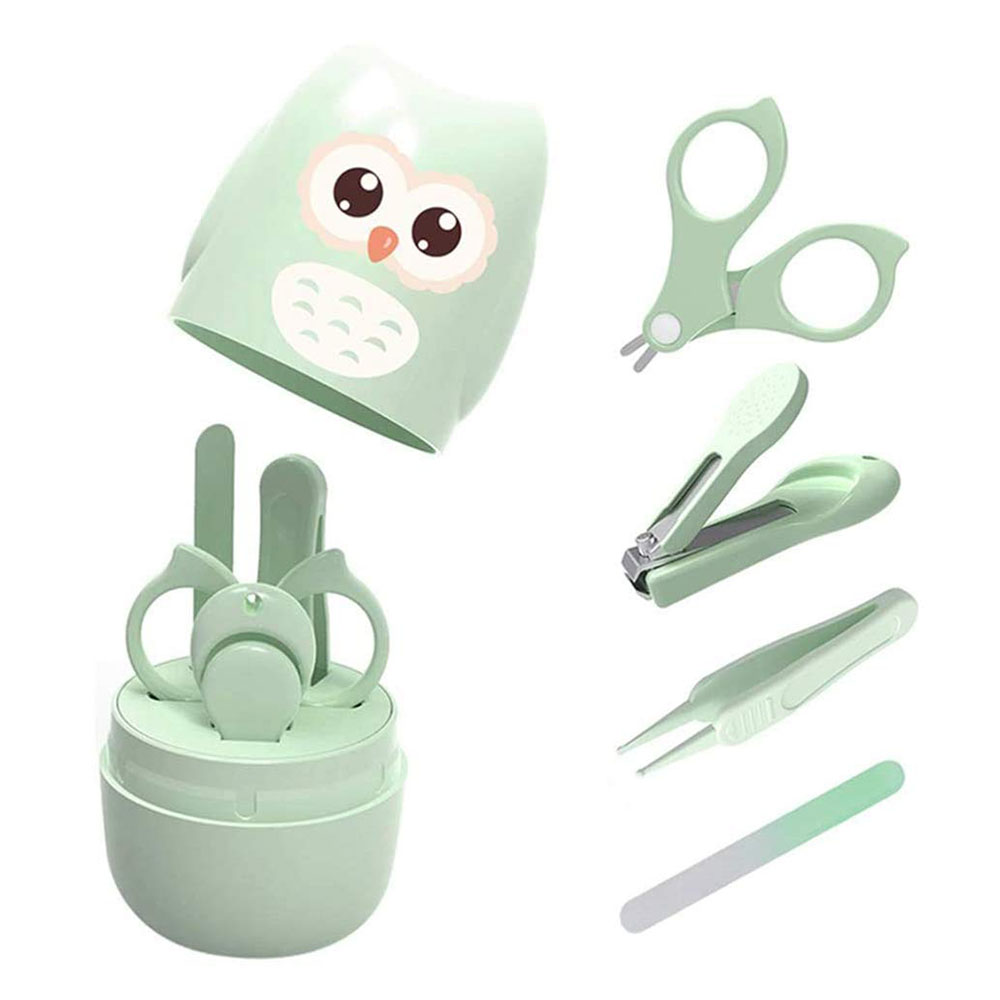 Baby Nail Kit, Baby Manicure Kit and Pedicure kit with Cute Owl Shape Case. Baby Nail Clipper, Scissor, Baby Nail File & Tweezer for Newborn, Infant & Toddler