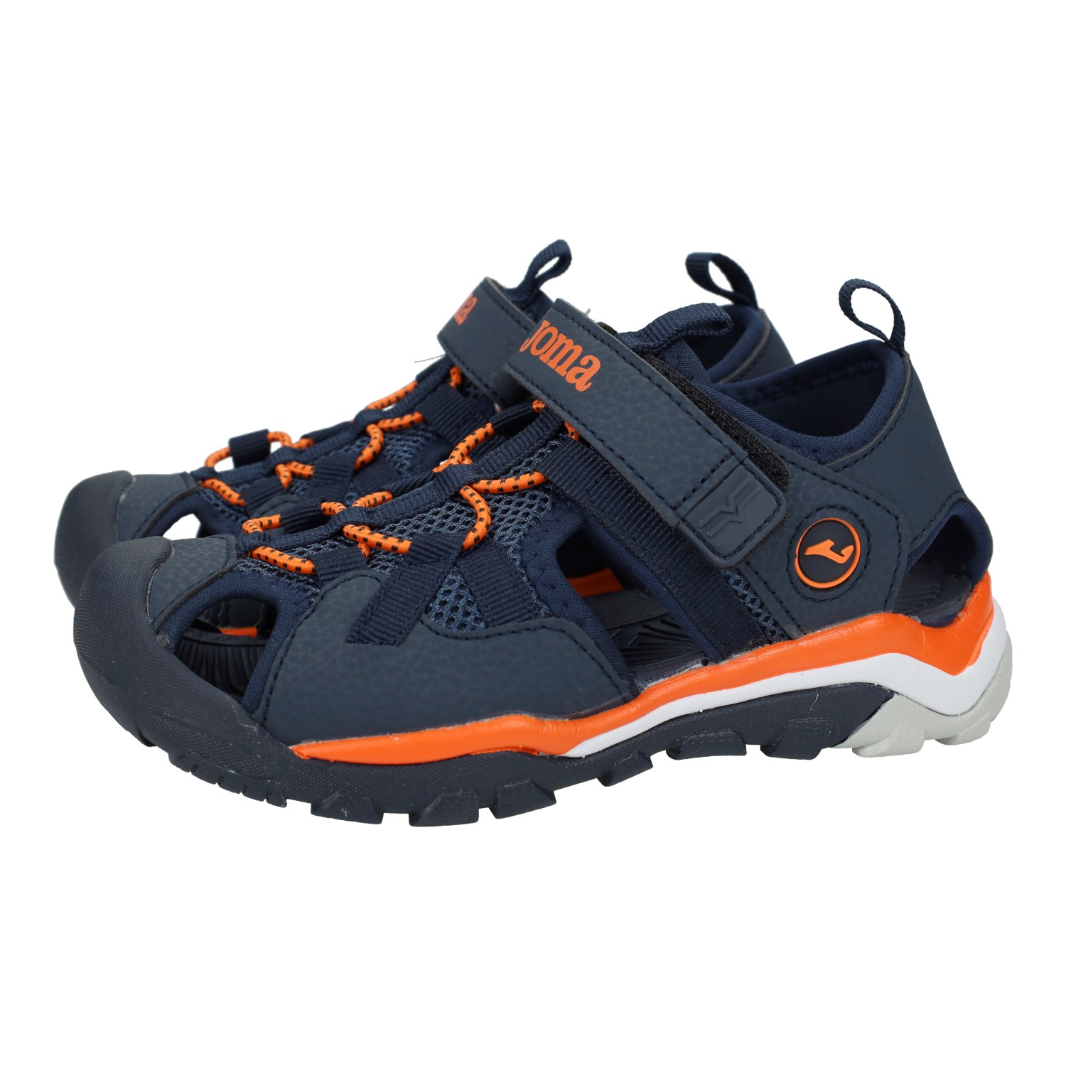 Sandalias marca JOMA para niño en color marino. Sandalias para niños con cinta textil adhesiva, cangrejeras para niños azul marino, calzado verano, a buen precio